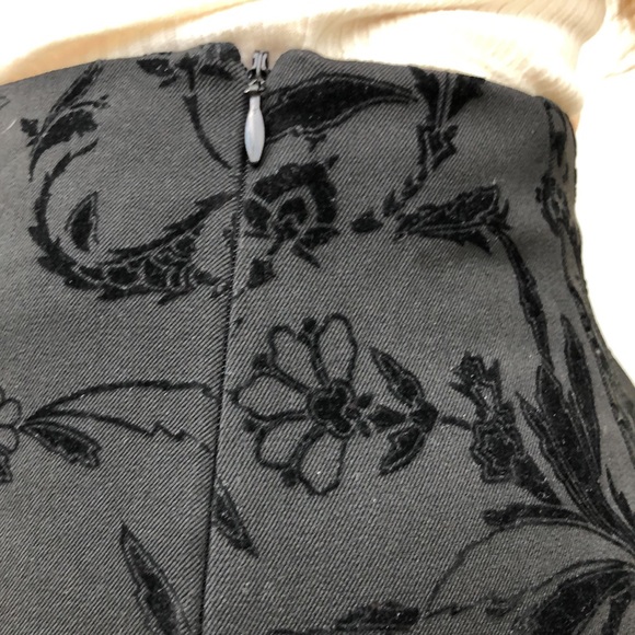 Talbots black with velvet design on side zip pants - Picture 5 of 7